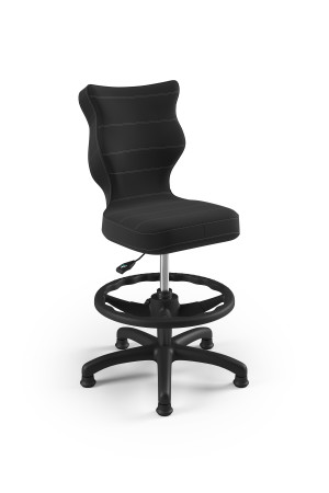 Entelo Ergonomiczne krzesło biurkowe dla dzieci Petit z podnóżkiem antracytowe
