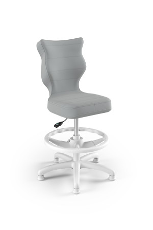 Entelo Ergonomiczne krzesło biurkowe dla dzieci Petit z podnóżkiem szary Velvet