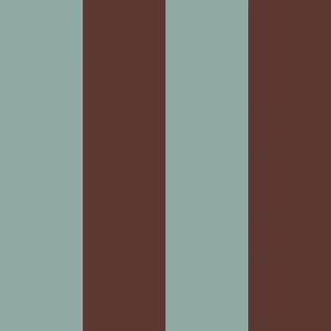 Tapeta Wide Stripes Classy Brown and Mint Brązowa Miętowa
