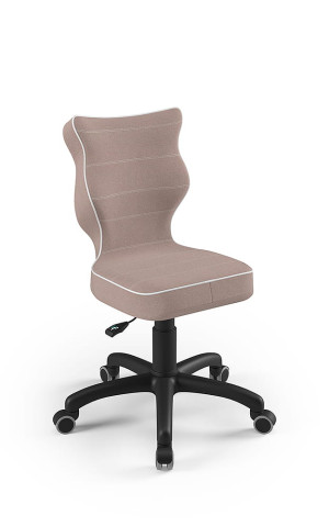 Entelo Ergonomiczne krzesło biurkowe dla dzieci Petit blady róż czarna podstawa