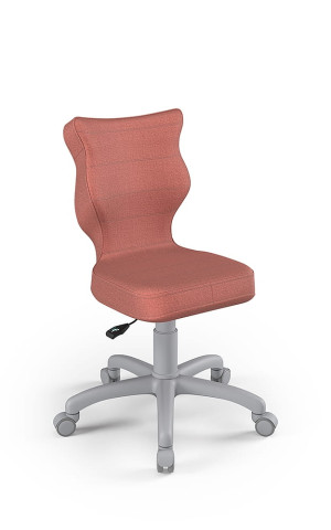 Entelo Ergonomiczne krzesło biurkowe dla dzieci Petit antyczny róż szara podstawa