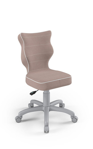 Entelo Ergonomiczne krzesło biurkowe dla dzieci Petit blady róż szara podstawa