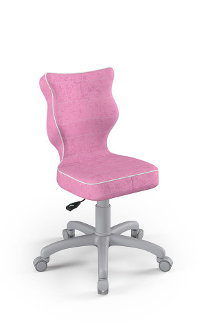 Entelo Ergonomiczne krzesło biurkowe dla dzieci Petit flamingo różowy szara podstawa