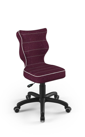 Entelo Ergonomiczne krzesło biurkowe dla dzieci Petit fioletowe czarna podstawa