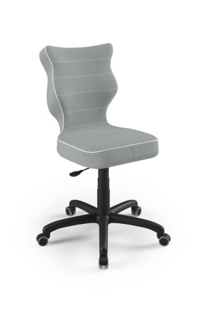 Entelo Ergonomiczne krzesło biurkowe dla dzieci Petit szary z czarną podstawą