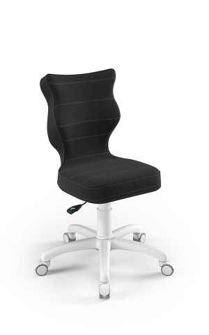Entelo Ergonomiczne krzesło biurkowe dla dzieci Petit czarne biała podstawa