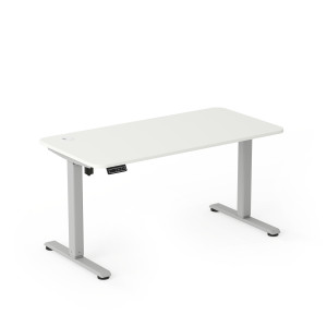 Entelo AXIO Biurko Elektryczne Regulowane 120x60 cm - Stelaż Szary, Blat Biały
