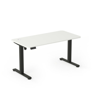 Entelo AXIO Biurko Elektryczne Regulowane 120x60 cm - Stelaż Czarny, Blat Biały