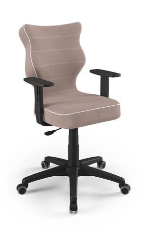 Entelo Ergonomiczne krzesło biurkowe dla dzieci Duo różowe czarna podstawa