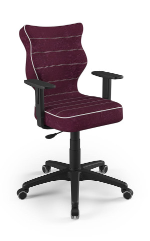 Entelo Ergonomiczne krzesło biurkowe dla dzieci Duo fioletowe czarna podstawa