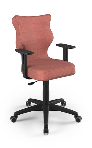 Entelo Ergonomiczne krzesło biurkowe dla dzieci Duo różowe czarna podstawa
