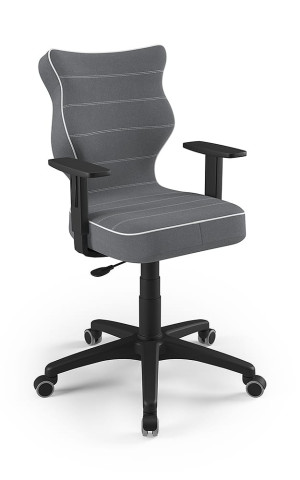 Entelo Ergonomiczne krzesło biurkowe dla dzieci Duo ciemny szary czarna podstawa