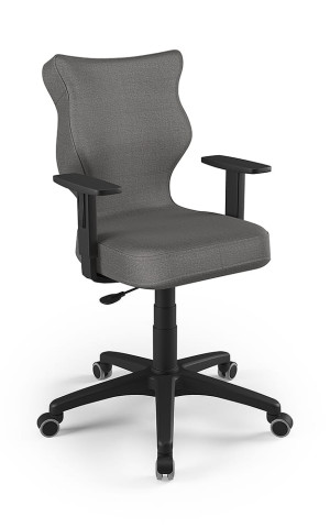 Entelo Ergonomiczne krzesło biurkowe dla dzieci Duo ciemny szary czarna podstawa