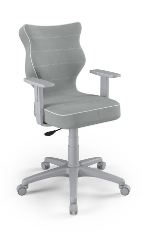 Entelo Ergonomiczne krzesło biurkowe dla dzieci Duo szare szara podstawa