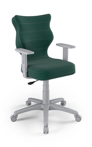 Entelo Ergonomiczne krzesło biurkowe dla dzieci Duo zielone szara podstawa