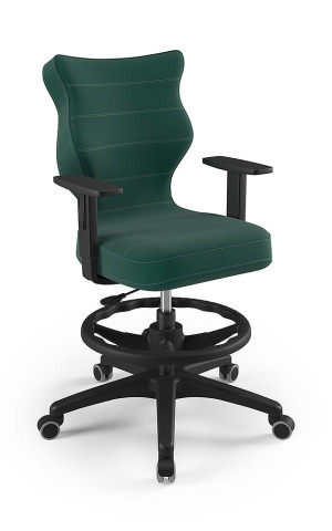 Entelo Ergonomiczne krzesło biurkowe dla dzieci Duo zielone czarna podstawa