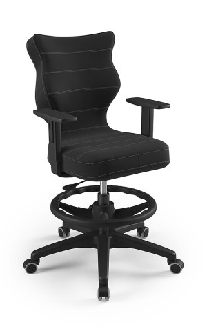 Entelo Ergonomiczne krzesło biurkowe dla dzieci Duo czarne czarna podstawa