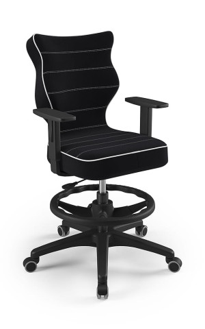Entelo Ergonomiczne krzesło biurkowe dla dzieci Duo czarny czarna podstawa