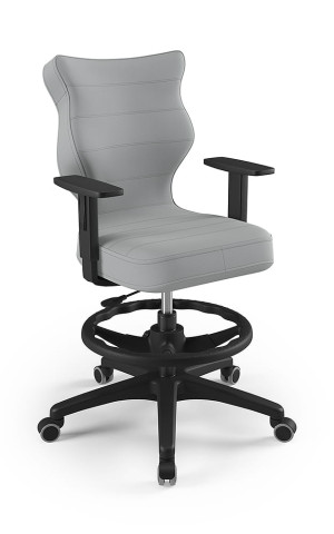 Entelo Ergonomiczne krzesło biurkowe dla dzieci Duo szare czarna podstawa