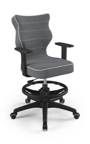 Entelo Ergonomiczne krzesło biurkowe dla dzieci Duo ciemny szary czarna podstawa