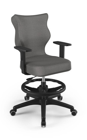 Entelo Ergonomiczne krzesło biurkowe dla dzieci Duo ciemny szary czarna podstawa
