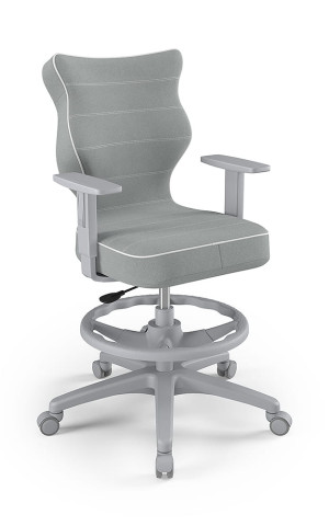 Entelo Ergonomiczne krzesło biurkowe dla dzieci Duo szare szara podstawa