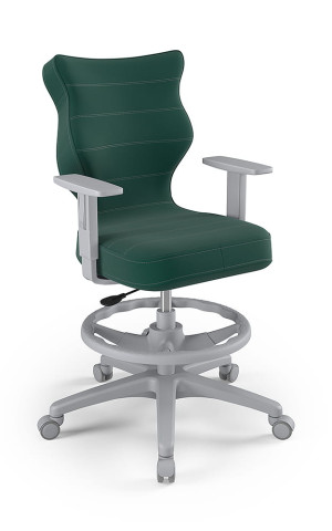 Entelo Ergonomiczne krzesło biurkowe dla dzieci Duo zielone szara podstawa