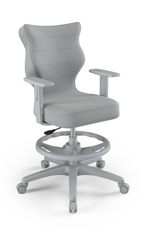 Entelo Ergonomiczne krzesło biurkowe dla dzieci Duo szare szara podstawa