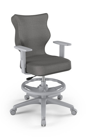 Entelo Ergonomiczne krzesło biurkowe dla dzieci Duo ciemny szary szara podstawa