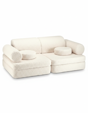 Wigiwama Dziecięca kanapa modułowa Cream White