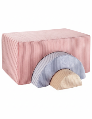 Wigiwama Piankowa pufa modułowa Rainbow Pink Mousse - zestaw klocków dla dzieci