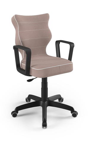 Entelo Ergonomiczne krzesło biurkowe dla dzieci Norm różowe czarna podstawa