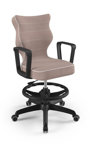 Entelo Ergonomiczne krzesło biurkowe dla dzieci Norm różowe czarna podstawa