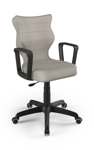 Entelo Ergonomiczne krzesło biurkowe dla dzieci Norm szare czarna podstawa