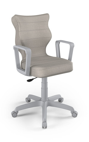 Entelo Ergonomiczne krzesło biurkowe dla dzieci Norm szare szara podstawa