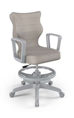 Entelo Ergonomiczne krzesło biurkowe dla dzieci Norm szare szara podstawa