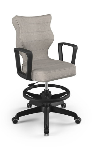 Entelo Ergonomiczne krzesło biurkowe dla dzieci Norm szare czarna podstawa