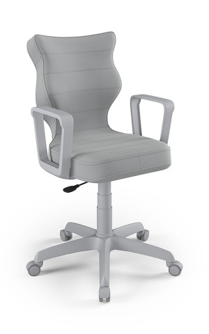 Entelo Ergonomiczne krzesło biurkowe dla dzieci Norm szare szara podstawa