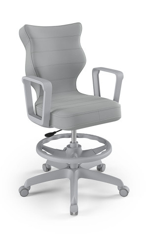 Entelo Ergonomiczne krzesło biurkowe dla dzieci Norm szare szara podstawa