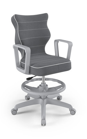 Entelo Ergonomiczne krzesło biurkowe dla dzieci Norm szare szara podstawa