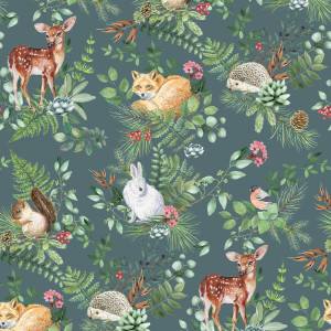 Tapeta Woodland - zielona