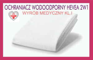 Hevea Ochraniacz wodoodporny 2w1 80x200 / 200x80 frotte