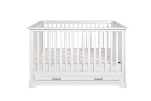 Novelies Melody Łóżeczko-tapczanik 140x70 z barierką białe