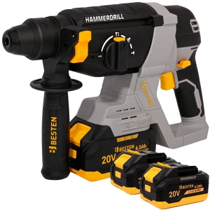 Młotowiertarka Akumulatorowa 20V 2J SDS+ B-PRO Bezszczotkowa 2× 4.0Ah Walizka BESTEN BE-2904