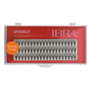 IBRA - DOUBLE FLARE EYELASH KNOT FREE - 12mm