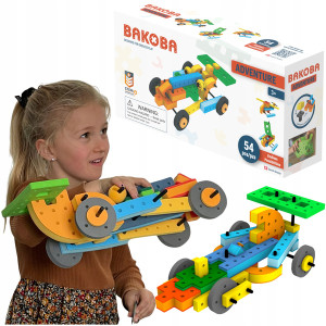Klocki Piankowe dla Dzieci BAKOBA Adventure Kreatywne STEM Miękkie Duży Zestaw edu 54 elem