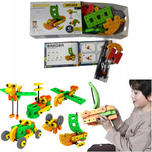 Klocki Piankowe dla Dzieci BAKOBA Explorer Kreatywne STEM Miękkie Zestaw edu 42 elem