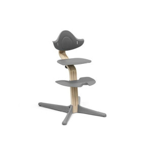 Stokke Nomi + Newborn Set - krzesełko + zestaw dla noworodka-Natural Grey-Newborn Set Grey-Grey Pink