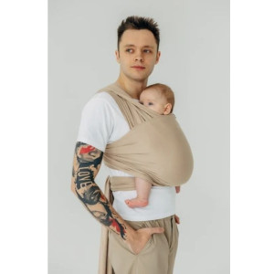 LennyLamb Chusta elastyczna do noszenia dziecka 0-12 mies.-Nude Beige