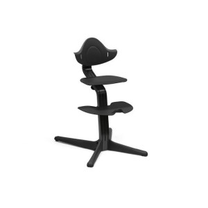 Stokke Nomi + Newborn Set - krzesełko + zestaw dla noworodka-Black Black-Newborn Set White-Grey Blue